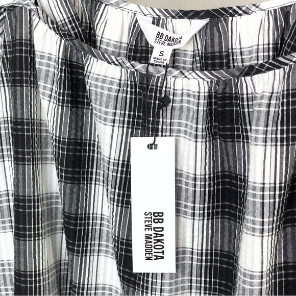 NWT BB Dakota Plaid Sleeveless Maxi Dress Size S - Picture 6 of 16